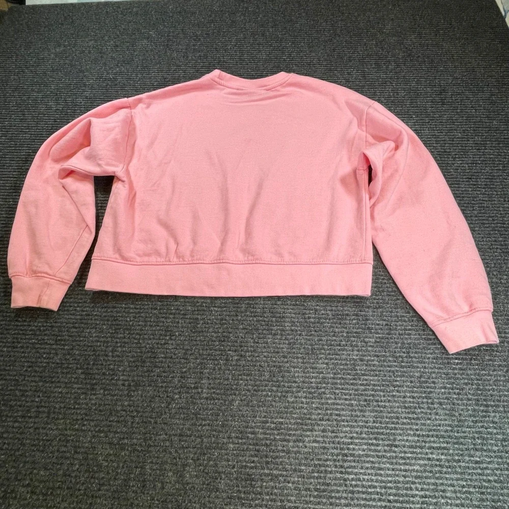 Pink Floyd Dark Side of the Moon Pink Graphic Cropped Sweatshirt Womens Medium